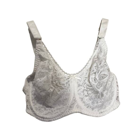 Bali Lace 'n Smooth Underwire Bra Seamless Full Coverage 3432 White Size 36D NEW - Picture 3 of 5